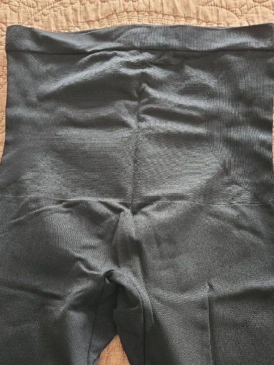 Shapermint Black Ribbed Waistband Shaper Leggings - Picture 4 of 6